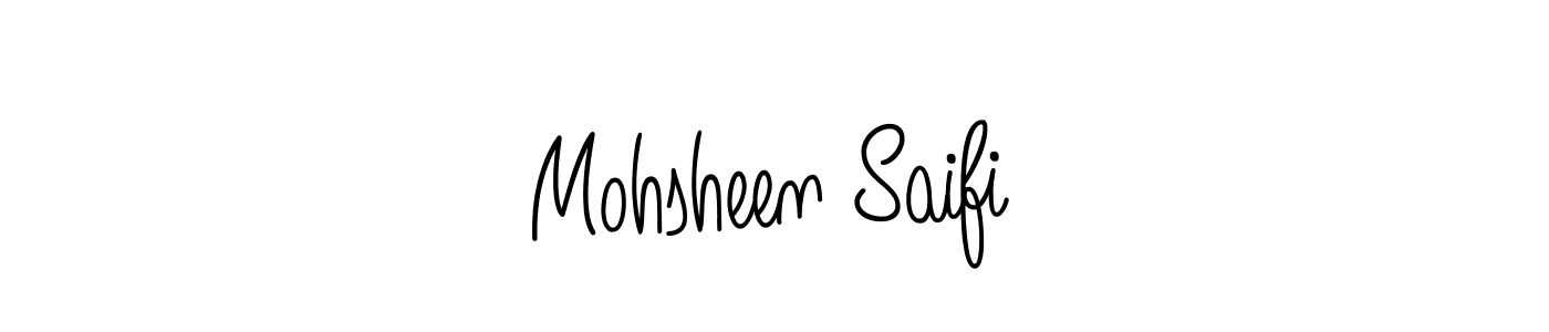 How to make Mohsheen Saifi signature? Angelique-Rose-font-FFP is a professional autograph style. Create handwritten signature for Mohsheen Saifi name. Mohsheen Saifi signature style 5 images and pictures png