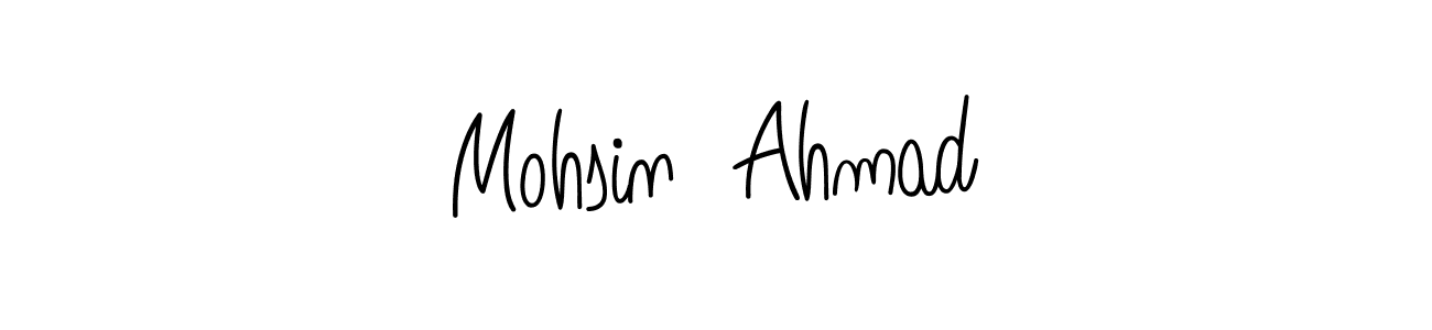 Make a beautiful signature design for name Mohsin  Ahmad. With this signature (Angelique-Rose-font-FFP) style, you can create a handwritten signature for free. Mohsin  Ahmad signature style 5 images and pictures png