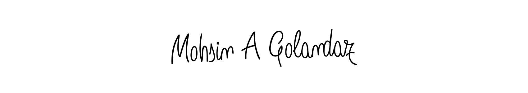 Create a beautiful signature design for name Mohsin A Golandaz. With this signature (Angelique-Rose-font-FFP) fonts, you can make a handwritten signature for free. Mohsin A Golandaz signature style 5 images and pictures png