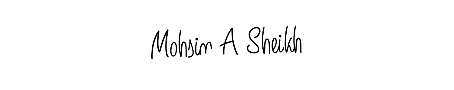 How to make Mohsin A Sheikh signature? Angelique-Rose-font-FFP is a professional autograph style. Create handwritten signature for Mohsin A Sheikh name. Mohsin A Sheikh signature style 5 images and pictures png