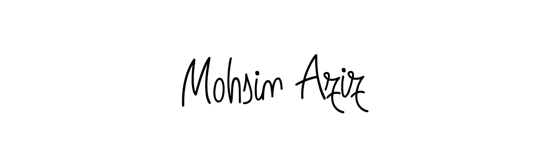 Make a short Mohsin Aziz signature style. Manage your documents anywhere anytime using Angelique-Rose-font-FFP. Create and add eSignatures, submit forms, share and send files easily. Mohsin Aziz signature style 5 images and pictures png