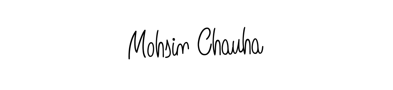 Create a beautiful signature design for name Mohsin Chauha. With this signature (Angelique-Rose-font-FFP) fonts, you can make a handwritten signature for free. Mohsin Chauha signature style 5 images and pictures png