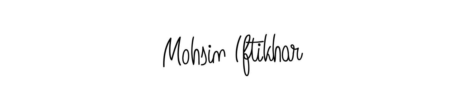 Make a beautiful signature design for name Mohsin Iftikhar. With this signature (Angelique-Rose-font-FFP) style, you can create a handwritten signature for free. Mohsin Iftikhar signature style 5 images and pictures png