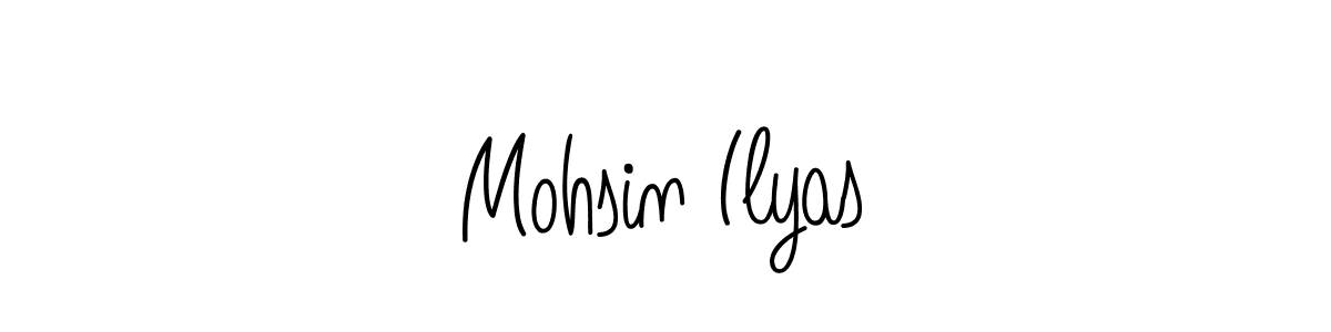 The best way (Angelique-Rose-font-FFP) to make a short signature is to pick only two or three words in your name. The name Mohsin Ilyas include a total of six letters. For converting this name. Mohsin Ilyas signature style 5 images and pictures png