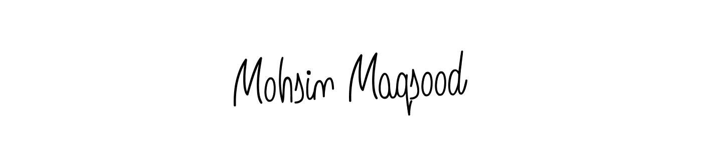 Create a beautiful signature design for name Mohsin Maqsood. With this signature (Angelique-Rose-font-FFP) fonts, you can make a handwritten signature for free. Mohsin Maqsood signature style 5 images and pictures png