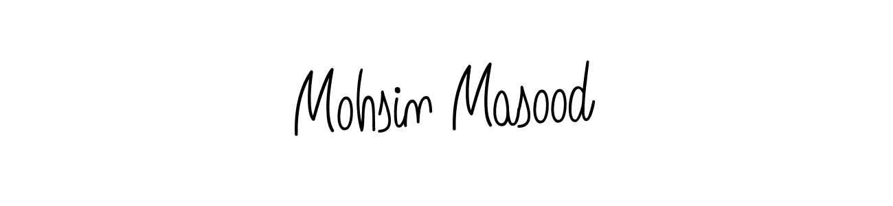 How to make Mohsin Masood name signature. Use Angelique-Rose-font-FFP style for creating short signs online. This is the latest handwritten sign. Mohsin Masood signature style 5 images and pictures png