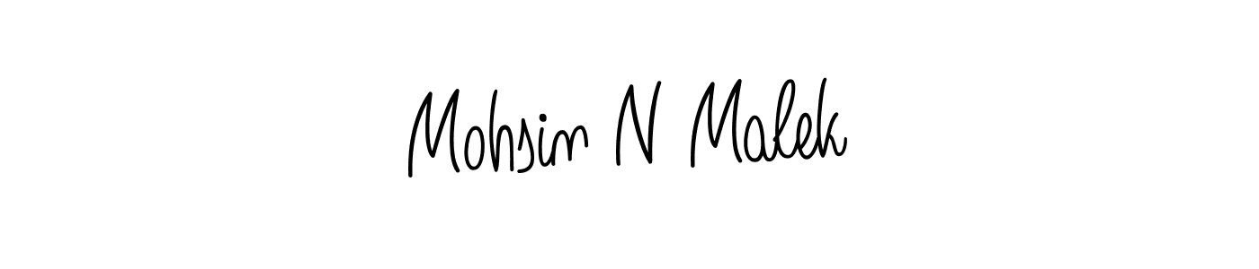 Angelique-Rose-font-FFP is a professional signature style that is perfect for those who want to add a touch of class to their signature. It is also a great choice for those who want to make their signature more unique. Get Mohsin N Malek name to fancy signature for free. Mohsin N Malek signature style 5 images and pictures png