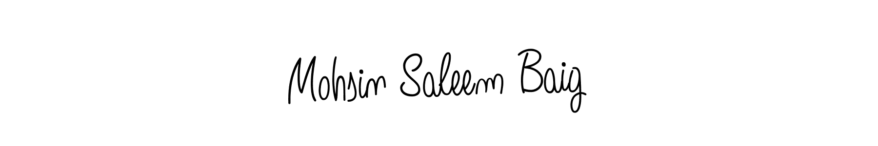 Mohsin Saleem Baig stylish signature style. Best Handwritten Sign (Angelique-Rose-font-FFP) for my name. Handwritten Signature Collection Ideas for my name Mohsin Saleem Baig. Mohsin Saleem Baig signature style 5 images and pictures png