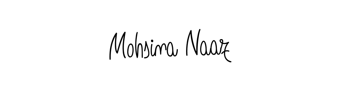 Make a beautiful signature design for name Mohsina Naaz. With this signature (Angelique-Rose-font-FFP) style, you can create a handwritten signature for free. Mohsina Naaz signature style 5 images and pictures png