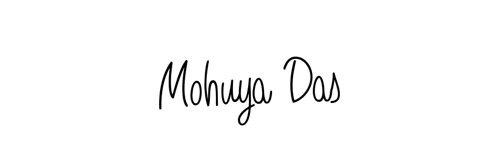 You should practise on your own different ways (Angelique-Rose-font-FFP) to write your name (Mohuya Das) in signature. don't let someone else do it for you. Mohuya Das signature style 5 images and pictures png