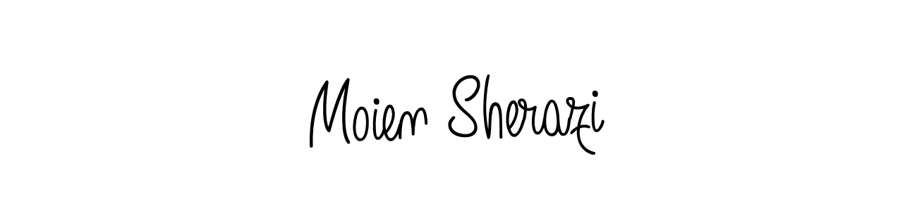 Make a beautiful signature design for name Moien Sherazi. With this signature (Angelique-Rose-font-FFP) style, you can create a handwritten signature for free. Moien Sherazi signature style 5 images and pictures png