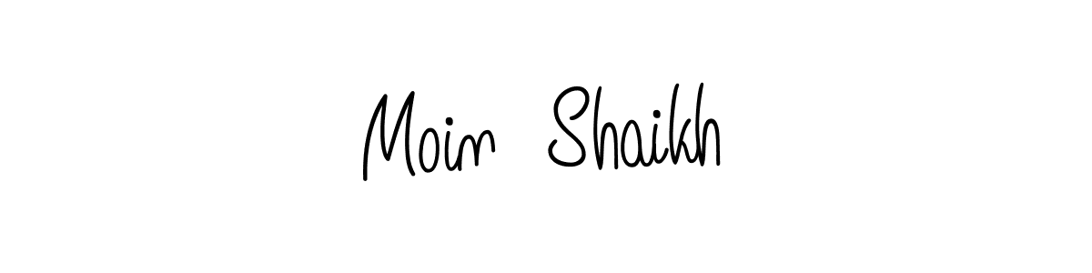 Design your own signature with our free online signature maker. With this signature software, you can create a handwritten (Angelique-Rose-font-FFP) signature for name Moin  Shaikh. Moin  Shaikh signature style 5 images and pictures png
