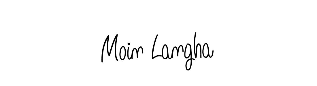 Make a beautiful signature design for name Moin Langha. Use this online signature maker to create a handwritten signature for free. Moin Langha signature style 5 images and pictures png