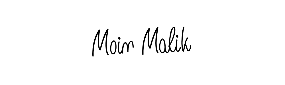 You should practise on your own different ways (Angelique-Rose-font-FFP) to write your name (Moin Malik) in signature. don't let someone else do it for you. Moin Malik signature style 5 images and pictures png