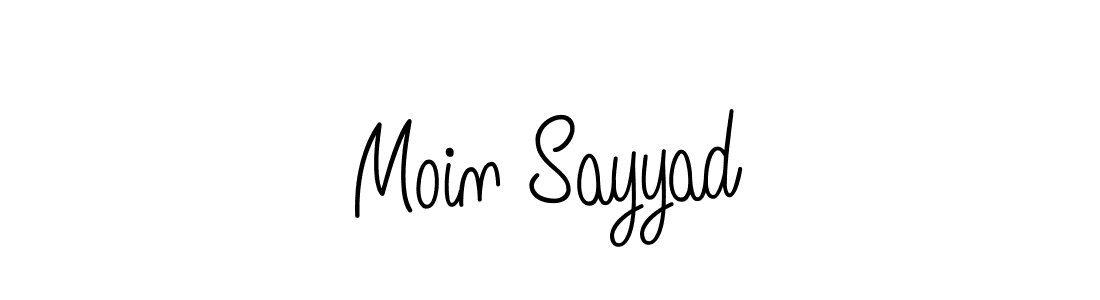 Design your own signature with our free online signature maker. With this signature software, you can create a handwritten (Angelique-Rose-font-FFP) signature for name Moin Sayyad. Moin Sayyad signature style 5 images and pictures png