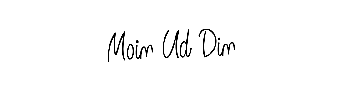 How to make Moin Ud Din name signature. Use Angelique-Rose-font-FFP style for creating short signs online. This is the latest handwritten sign. Moin Ud Din signature style 5 images and pictures png