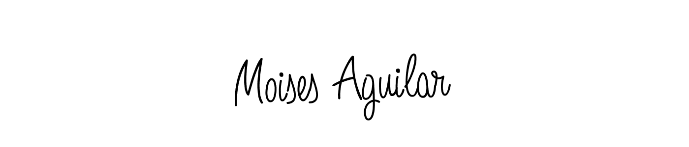 Make a beautiful signature design for name Moises Aguilar. With this signature (Angelique-Rose-font-FFP) style, you can create a handwritten signature for free. Moises Aguilar signature style 5 images and pictures png