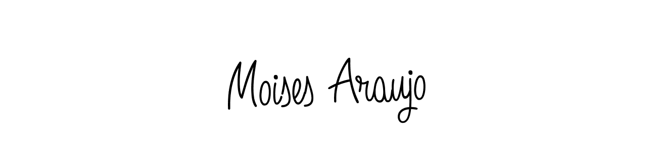 Use a signature maker to create a handwritten signature online. With this signature software, you can design (Angelique-Rose-font-FFP) your own signature for name Moises Araujo. Moises Araujo signature style 5 images and pictures png