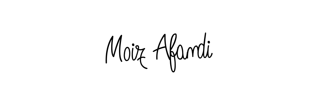 How to make Moiz Afandi name signature. Use Angelique-Rose-font-FFP style for creating short signs online. This is the latest handwritten sign. Moiz Afandi signature style 5 images and pictures png