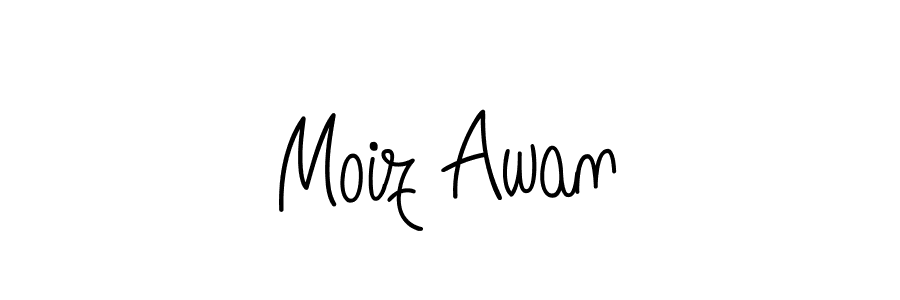 Design your own signature with our free online signature maker. With this signature software, you can create a handwritten (Angelique-Rose-font-FFP) signature for name Moiz Awan. Moiz Awan signature style 5 images and pictures png