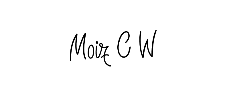 Design your own signature with our free online signature maker. With this signature software, you can create a handwritten (Angelique-Rose-font-FFP) signature for name Moiz C W. Moiz C W signature style 5 images and pictures png