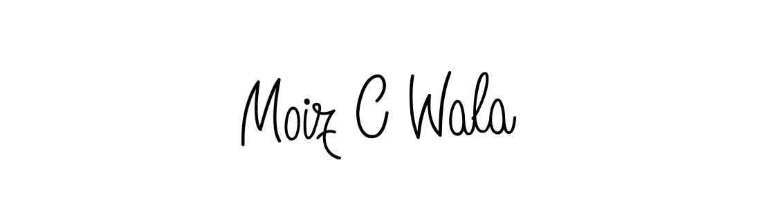 You should practise on your own different ways (Angelique-Rose-font-FFP) to write your name (Moiz C Wala) in signature. don't let someone else do it for you. Moiz C Wala signature style 5 images and pictures png