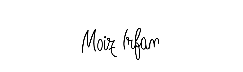 The best way (Angelique-Rose-font-FFP) to make a short signature is to pick only two or three words in your name. The name Moiz Irfan include a total of six letters. For converting this name. Moiz Irfan signature style 5 images and pictures png