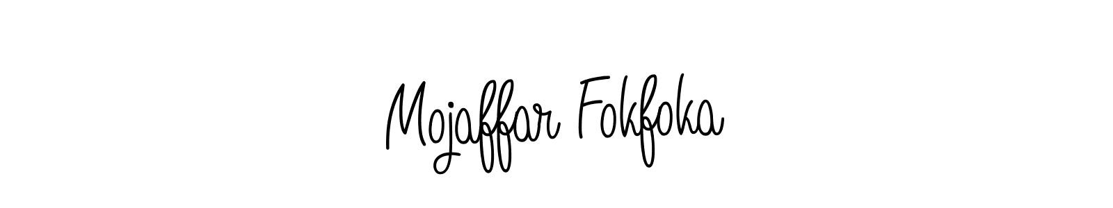 How to make Mojaffar Fokfoka name signature. Use Angelique-Rose-font-FFP style for creating short signs online. This is the latest handwritten sign. Mojaffar Fokfoka signature style 5 images and pictures png