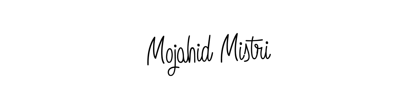 Create a beautiful signature design for name Mojahid Mistri. With this signature (Angelique-Rose-font-FFP) fonts, you can make a handwritten signature for free. Mojahid Mistri signature style 5 images and pictures png