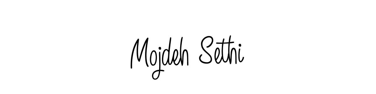 Use a signature maker to create a handwritten signature online. With this signature software, you can design (Angelique-Rose-font-FFP) your own signature for name Mojdeh Sethi. Mojdeh Sethi signature style 5 images and pictures png