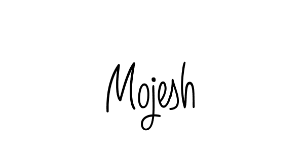 Make a beautiful signature design for name Mojesh. With this signature (Angelique-Rose-font-FFP) style, you can create a handwritten signature for free. Mojesh signature style 5 images and pictures png