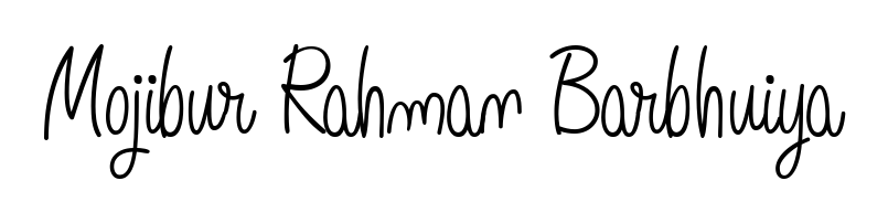 Looking for an artistic signature for Mojibur Rahman Barbhuiya? The Angelique-Rose-font-FFP calligraphy style gives a sophisticated flow suitable for business cards and emails. Mojibur Rahman Barbhuiya signature style 5 images and pictures png