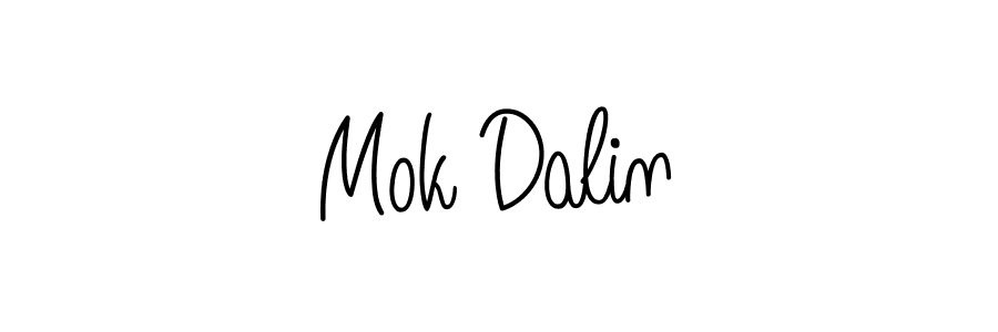 How to Draw Mok Dalin signature style? Angelique-Rose-font-FFP is a latest design signature styles for name Mok Dalin. Mok Dalin signature style 5 images and pictures png