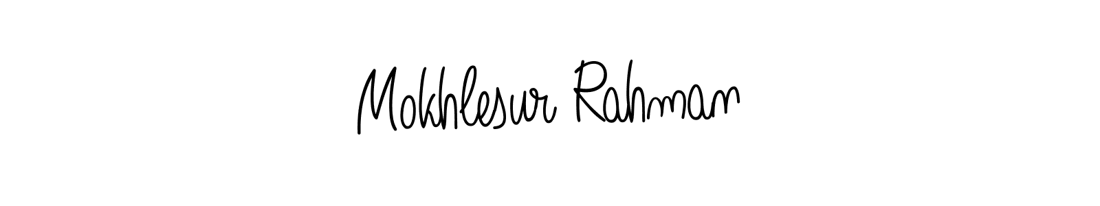 Make a beautiful signature design for name Mokhlesur Rahman. With this signature (Angelique-Rose-font-FFP) style, you can create a handwritten signature for free. Mokhlesur Rahman signature style 5 images and pictures png