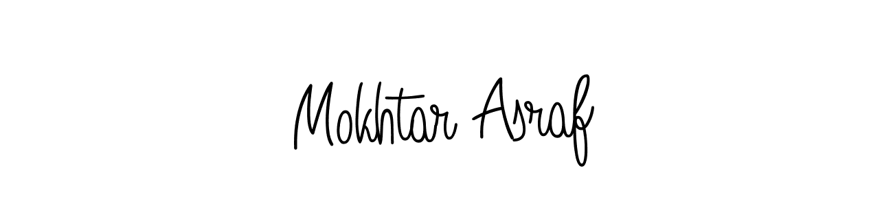 Use a signature maker to create a handwritten signature online. With this signature software, you can design (Angelique-Rose-font-FFP) your own signature for name Mokhtar Asraf. Mokhtar Asraf signature style 5 images and pictures png