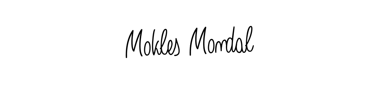 if you are searching for the best signature style for your name Mokles Mondal. so please give up your signature search. here we have designed multiple signature styles  using Angelique-Rose-font-FFP. Mokles Mondal signature style 5 images and pictures png