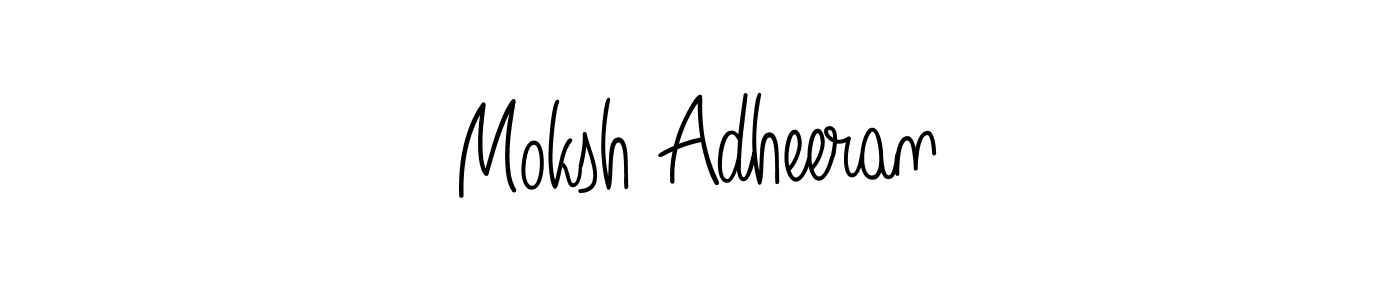 You can use this online signature creator to create a handwritten signature for the name Moksh Adheeran. This is the best online autograph maker. Moksh Adheeran signature style 5 images and pictures png