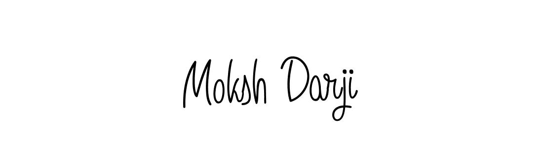 Moksh Darji stylish signature style. Best Handwritten Sign (Angelique-Rose-font-FFP) for my name. Handwritten Signature Collection Ideas for my name Moksh Darji. Moksh Darji signature style 5 images and pictures png