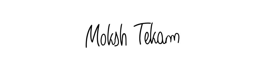 Also we have Moksh Tekam name is the best signature style. Create professional handwritten signature collection using Angelique-Rose-font-FFP autograph style. Moksh Tekam signature style 5 images and pictures png