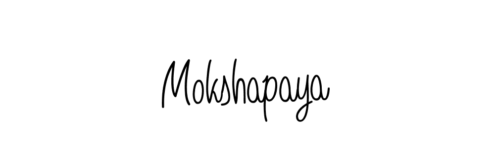 if you are searching for the best signature style for your name Mokshapaya. so please give up your signature search. here we have designed multiple signature styles  using Angelique-Rose-font-FFP. Mokshapaya signature style 5 images and pictures png