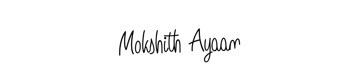 How to make Mokshith Ayaan signature? Angelique-Rose-font-FFP is a professional autograph style. Create handwritten signature for Mokshith Ayaan name. Mokshith Ayaan signature style 5 images and pictures png