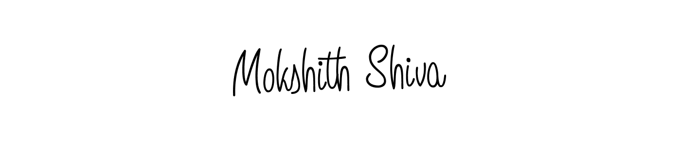 Design your own signature with our free online signature maker. With this signature software, you can create a handwritten (Angelique-Rose-font-FFP) signature for name Mokshith Shiva. Mokshith Shiva signature style 5 images and pictures png