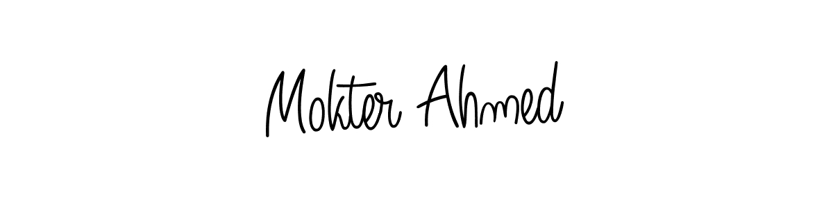 Design your own signature with our free online signature maker. With this signature software, you can create a handwritten (Angelique-Rose-font-FFP) signature for name Mokter Ahmed. Mokter Ahmed signature style 5 images and pictures png