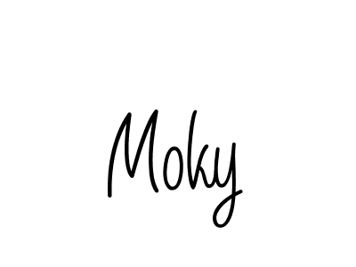 Also we have Moky name is the best signature style. Create professional handwritten signature collection using Angelique-Rose-font-FFP autograph style. Moky signature style 5 images and pictures png