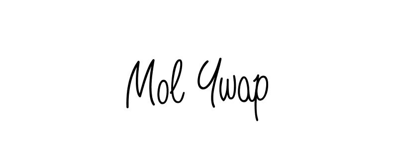How to make Mol Ywap signature? Angelique-Rose-font-FFP is a professional autograph style. Create handwritten signature for Mol Ywap name. Mol Ywap signature style 5 images and pictures png