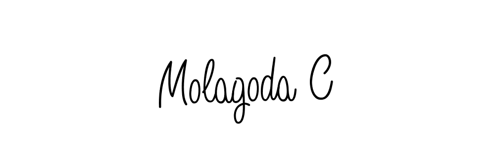 How to make Molagoda C name signature. Use Angelique-Rose-font-FFP style for creating short signs online. This is the latest handwritten sign. Molagoda C signature style 5 images and pictures png
