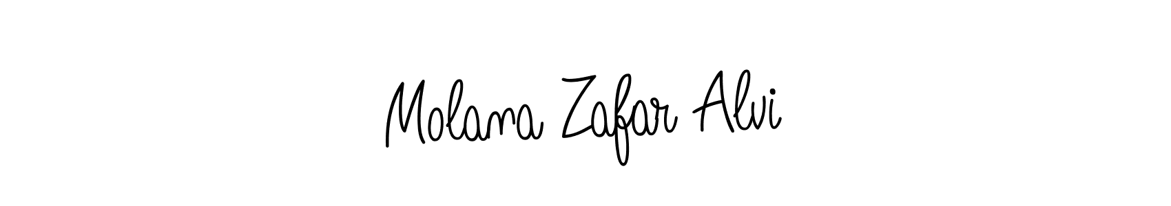 Use a signature maker to create a handwritten signature online. With this signature software, you can design (Angelique-Rose-font-FFP) your own signature for name Molana Zafar Alvi. Molana Zafar Alvi signature style 5 images and pictures png