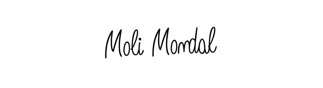 Use a signature maker to create a handwritten signature online. With this signature software, you can design (Angelique-Rose-font-FFP) your own signature for name Moli Mondal. Moli Mondal signature style 5 images and pictures png