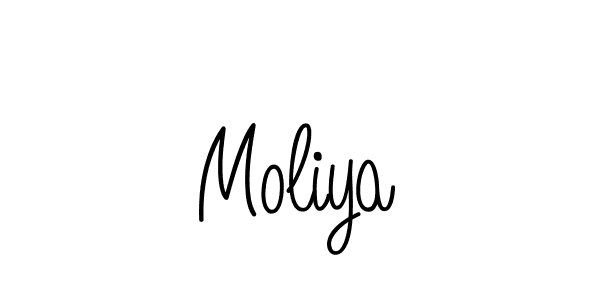 You should practise on your own different ways (Angelique-Rose-font-FFP) to write your name (Moliya) in signature. don't let someone else do it for you. Moliya signature style 5 images and pictures png