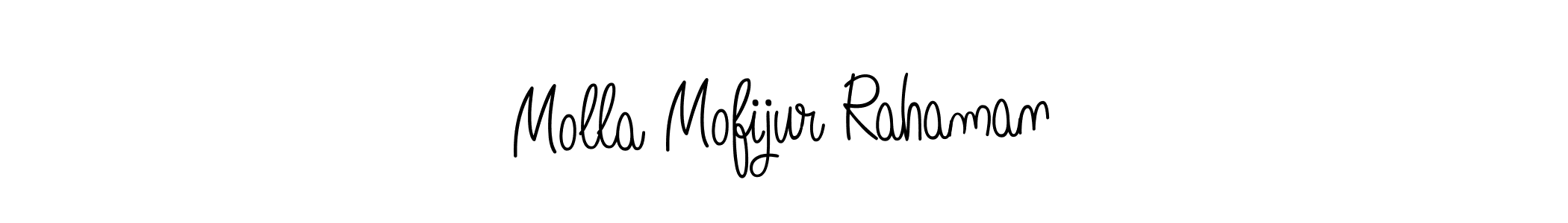Design your own signature with our free online signature maker. With this signature software, you can create a handwritten (Angelique-Rose-font-FFP) signature for name Molla Mofijur Rahaman. Molla Mofijur Rahaman signature style 5 images and pictures png